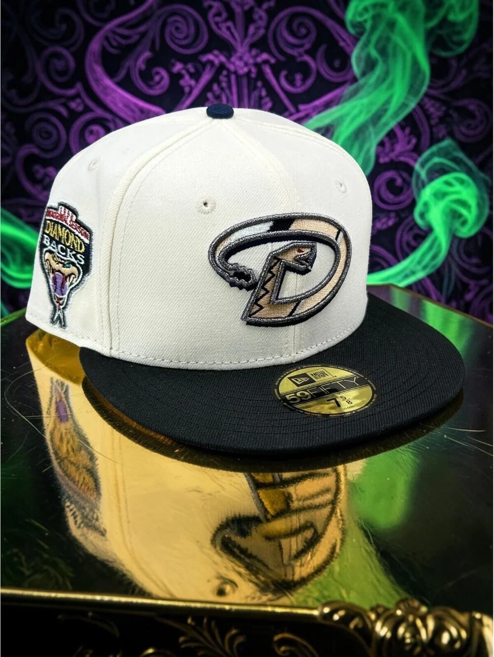 New Era 59FIFTY Arizona Diamondbacks Demon Slayer Obanai Iguro Fitted Hat 7 1/2